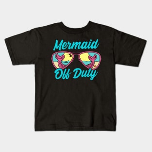 Mermaid Off Duty. Funny Beach Shirts. Kids T-Shirt